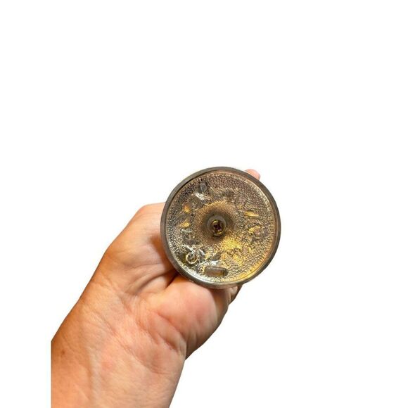 Vintage Silver Plated Kiddush Cup With Grape Vine Motif 4.25" Tall - Picture 7 of 8